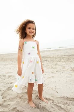 Lola + The Boys -Lola + The Boys 3d rainbow butterfly high low dress lola the boys 29585973051494