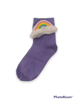 Rainbow Plushie Socks -Lola + The Boys 3d rainbow socks lola the boys 29459916488806