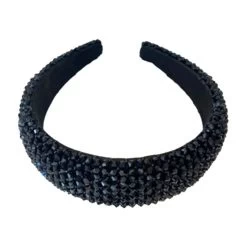 Crystal Encrusted Headband -Lola + The Boys accessories crystal encrusted headband lola the boys 15655091470438