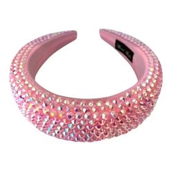 Crystal Encrusted Headband -Lola + The Boys accessories crystal encrusted headband lola the boys 15655091503206