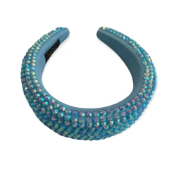 Crystal Encrusted Headband -Lola + The Boys accessories crystal encrusted headband lola the boys 28457487466598