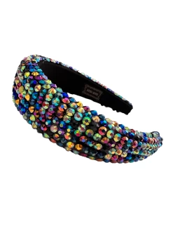 Crystal Encrusted Headband -Lola + The Boys accessories crystal encrusted headband lola the boys 29390110130278