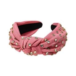 Crystal Studded Knot Headband -Lola + The Boys accessories crystal studded knot headband lola the boys 15482858668134