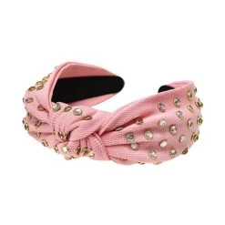 Crystal Studded Knot Headband -Lola + The Boys accessories crystal studded knot headband lola the boys 15482860208230