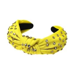 Crystal Studded Knot Headband -Lola + The Boys accessories crystal studded knot headband lola the boys 15482865614950