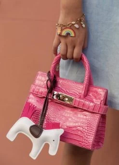 Mini Faux Croc Purse With Horse