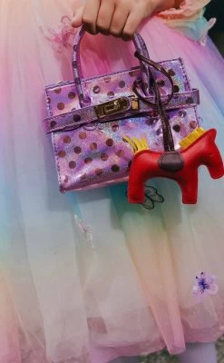 Mini Iridescent Dot Purse -Lola + The Boys accessories mini iridescent dot purse lola the boys 29668957814886