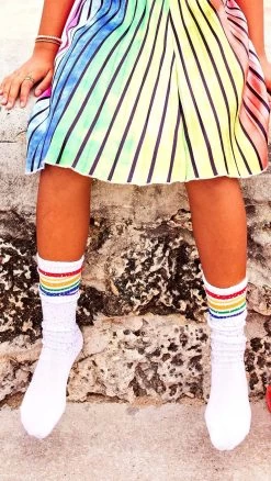 Super Fun Crystal Socks -Lola + The Boys accessories super fun crystal socks lola the boys 28684394922086