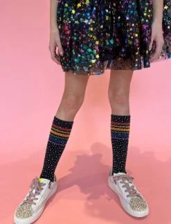 Super Fun Crystal Socks -Lola + The Boys accessories super fun socks lola the boys 28647045234790