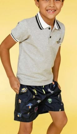 Lola + The Boys 41 Alien Patch Swim Trunks