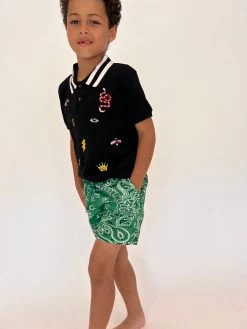 Bandana Print Swim Shorts -Lola + The Boys bandana print swim short lola the boys 28898007777382