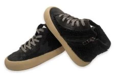 Blackout High-top Sherpa Sneaker -Lola + The Boys blackout hightop sherpa sneaker lola the boys 29477282218086