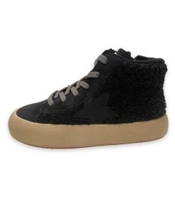 Blackout High-top Sherpa Sneaker -Lola + The Boys blackout hightop sherpa sneaker lola the boys 29604921999462