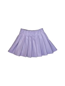 Lavender Vegan Pleated Skirt -Lola + The Boys bottoms lavender vegan pleated skirt lola the boys 29680861216870