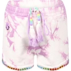 Tie Dye Beaded Gem Shorts -Lola + The Boys bottoms tie dye beaded gem shorts lola the boys 29619030818918