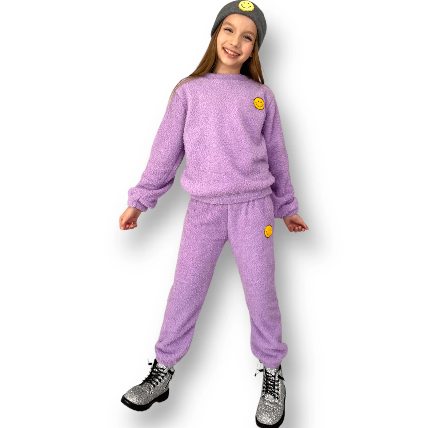 Bright Smiley Fuzzy Set Lavender 8 Bright Smiley Fuzzy Set Lavender - Image 6