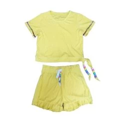 Candy Beaded Gem Ruffle Set Yellow -Lola + The Boys candy beaded gem ruffle set yellow lola the boys 29122591981670