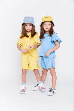 Candy Beaded Gem Ruffle Set Yellow -Lola + The Boys candy beaded gem ruffle set yellow lola the boys 29504865927270