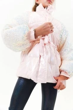 Mermaid Sleeve Puffer Coat