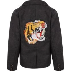 Dark Gray Tiger Suit Set -Lola + The Boys dark gray tiger suit set lola the boys 29618423103590
