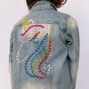 Light Bright Unicorn Denim Jacket 2 Light Bright Unicorn Denim Jacket -Lola + The Boys denim light bright unicorn denim jacket lola the boys 29284527800422