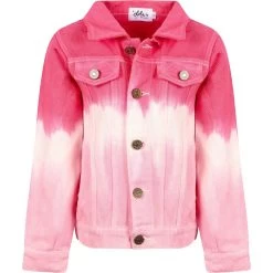 Star Struck Lips Dip Dye Denim Jacket -Lola + The Boys denim star struck lips dip dye denim jacket lola the boys 29618897059942
