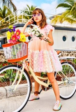 Lola + The Boys -Lola + The Boys dress 3d butterfly puffy sleeve dress lola the boys 28760930582630