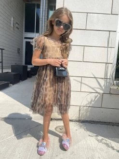 Cheetah Tulle Dress -Lola + The Boys dress cheetah tulle dress lola the boys 28364936872038