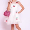 Cherry Pompom Tulle Dress 1 Cherry Pompom Tulle Dress -Lola + The Boys dress cherry pompom tulle dress lola the boys 29636995022950