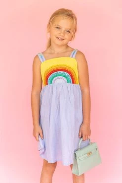 Crystal Rainbow Sun Dress -Lola + The Boys dress crystal rainbow sun dress lola the boys 28687135932518