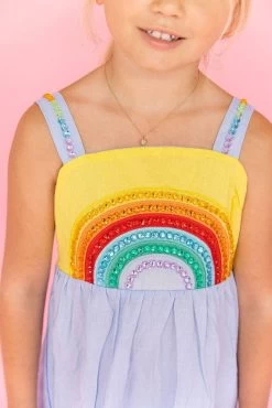 Crystal Rainbow Sun Dress -Lola + The Boys dress crystal rainbow sun dress lola the boys 28687141797990