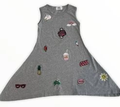 Patch T-Shirt Dress -Lola + The Boys dress patch t shirt dress lola the boys 28654957559910