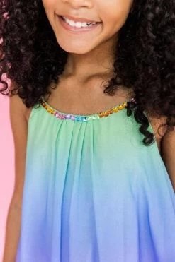 Rainbow Ombre Gem Dress 15 Rainbow Ombre Gem Dress -Lola + The Boys dress rainbow ombre gem dress lola the boys 28654959427686