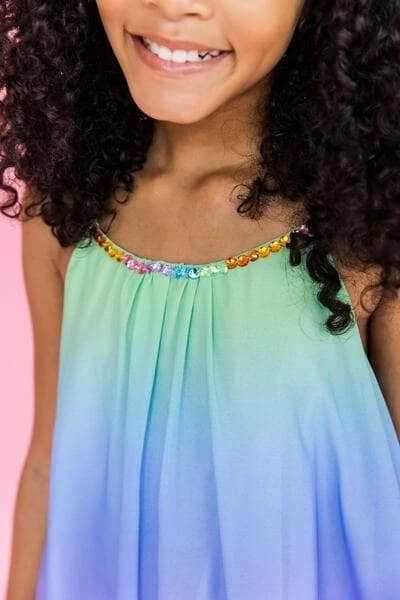 Rainbow Ombre Gem Dress 7 Rainbow Ombre Gem Dress - Image 5