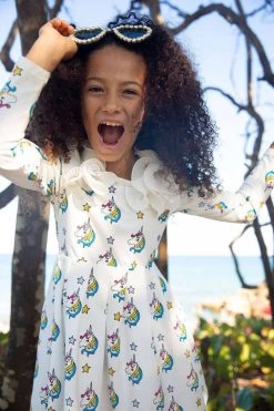 Rainbow Unicorn Dream Dress -Lola + The Boys dress rainbow unicorn dream dress lola the boys 28322154479718