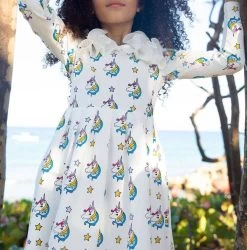 Rainbow Unicorn Dream Dress -Lola + The Boys dress rainbow unicorn dream dress lola the boys 28322166603878