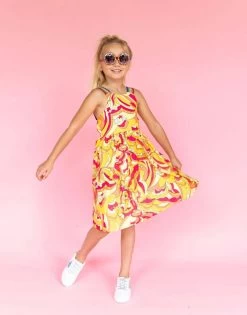 Retro Rainbow Dress -Lola + The Boys dress retro rainbow dress lola the boys 28705152860262