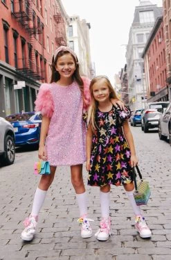 Rose Feather Party Dress -Lola + The Boys dress rose feather party dress lola the boys 29668925603942