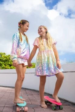 Sequin Ombre Dress -Lola + The Boys dress sequin ombre dress lola the boys 28708508926054