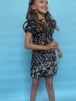 Shimmer Stardust Sequin Dress -Lola + The Boys dress shimmer stardust sequin dress lola the boys 28364966396006
