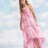 St. Barths Tie Dye Pom Pom Dress -Lola + The Boys dress st barths tie dye pom pom dress lola the boys 16117677588582