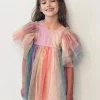 Sunset Rainbow Tulle Dress