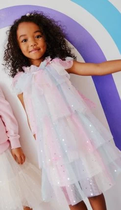 Sunset Stars Tulle Dress -Lola + The Boys dress sunset stars tulle dress lola the boys 29686598565990