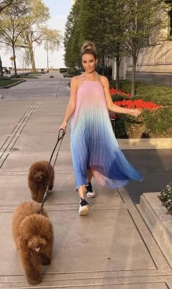 Women's Watercolor Maxi Dress