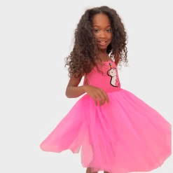 Hot Pink Unicorn Tutu Dress -Lola + The Boys dresses crystal unicorn tutu dress lola the boys 28986224246886