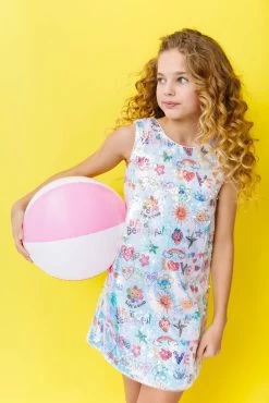 Happy Doodle Sequin Dress -Lola + The Boys dresses happy doodle sequin dress lola the boys 29543025541222