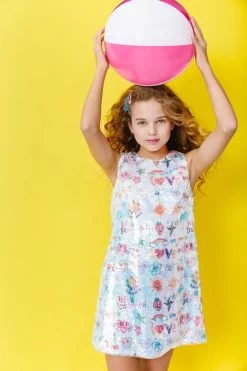 Happy Doodle Sequin Dress -Lola + The Boys dresses happy doodle sequin dress lola the boys 29543025836134