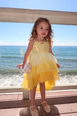 Paillette Ombre Sunshine High Low Dress -Lola + The Boys dresses paillette ombre sunshine high low dress lola the boys 29604998053990