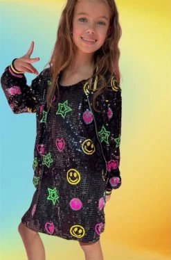 Peace And Love Sequin Tank Dress -Lola + The Boys dresses peace and love sequin tank dress lola the boys 29227876253798