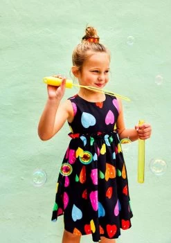 Rainbow Heart Dress -Lola + The Boys dresses rainbow heart dress preorder ships 2 15 lola the boys 28718550220902